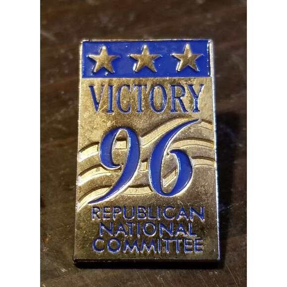 Victory 96 Republican National Committee Pin Bob Dole Jack Kemp - Picture 1 of 2